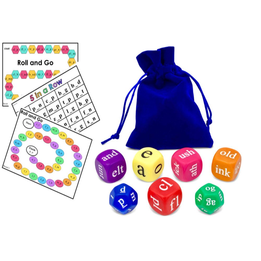 Phonics Dice Set Short Vowels Closed Syllables Pdx Reading Specialist Llc