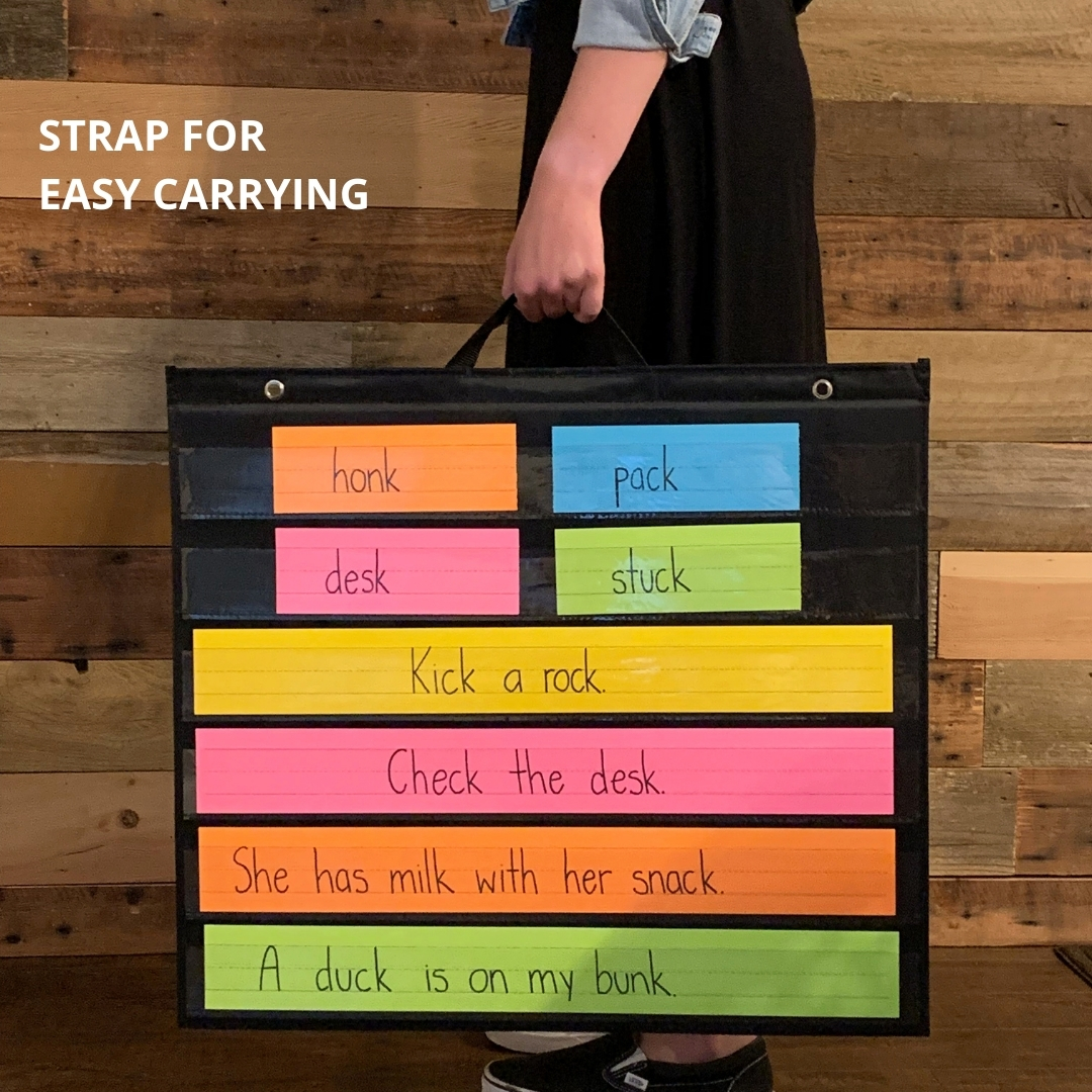 PDX Reading Specialist Small 13x17 Hanging & Standing Table Pocket Chart  for Classroom