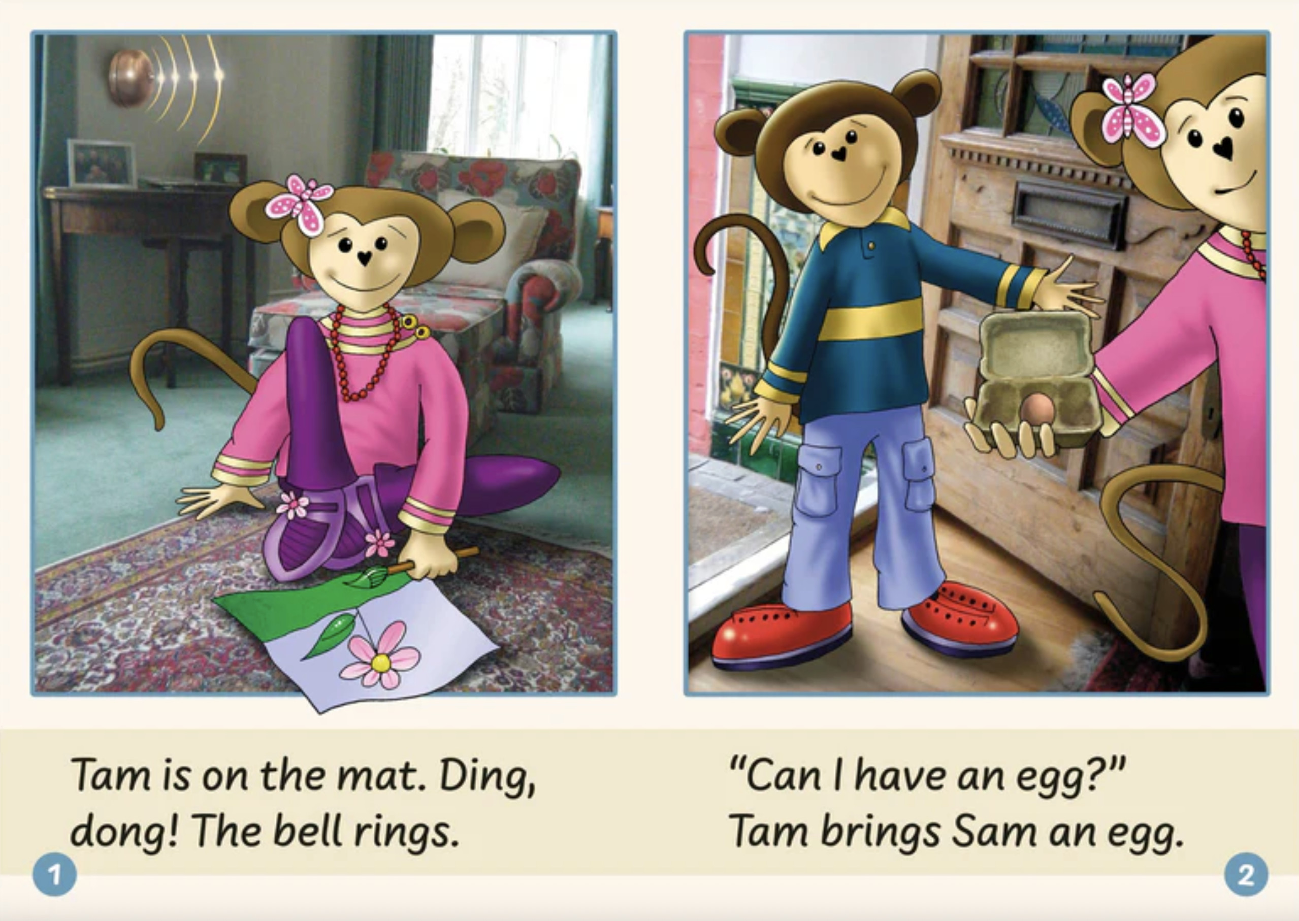 Sample inside pages from Phonic Books Dandelion Launchers Stages 8–15 showing fully decodable text and illustrations