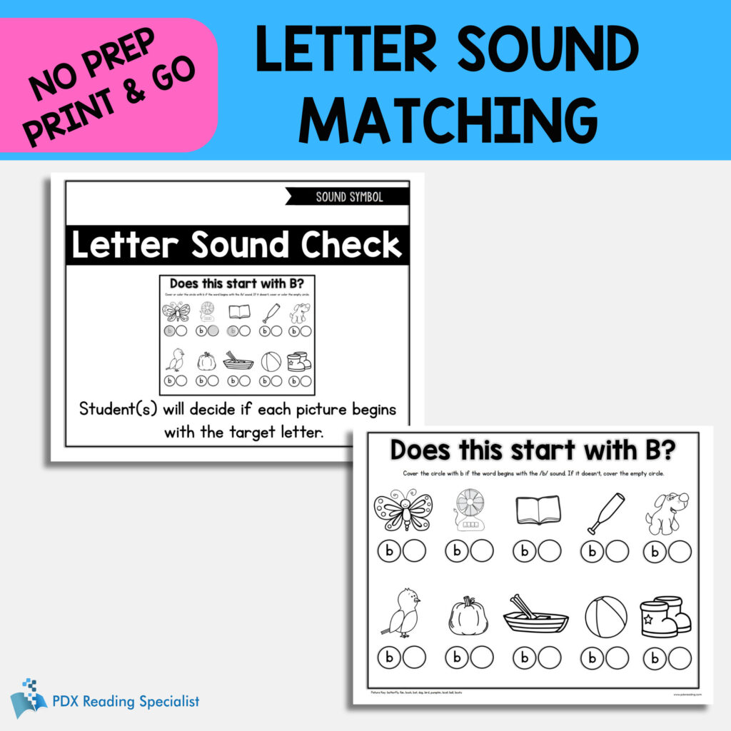Alphabet Activities: Letter Sound Check - PDX Reading Specialist