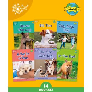 Nonfiction decodable books set for early readers aligned to the Science of Reading (Dandelion World Stages 1–7)