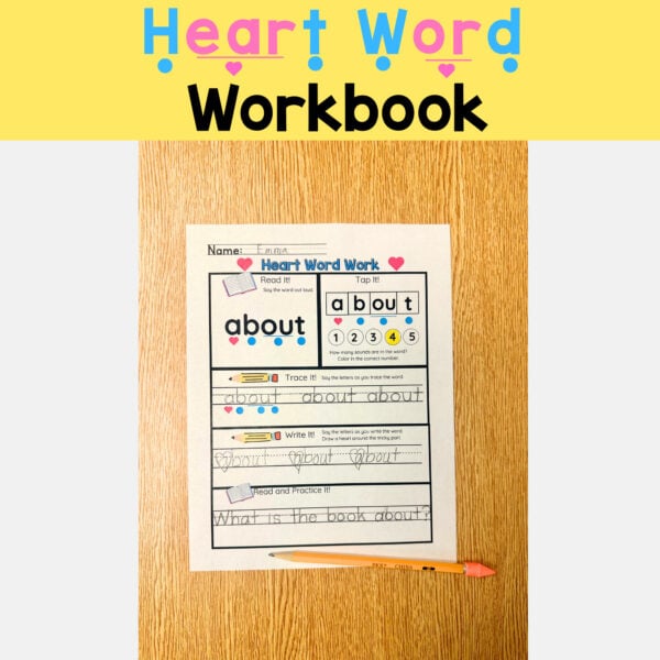 Heart Word Student Workbook - Science of Reading Aligned - PDX Reading ...